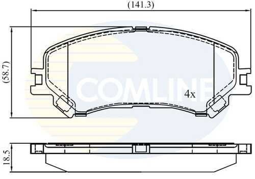 Колодки торм пер renault espace 15- megane 15- scenic 17- talisman 16- COMLINE CBP02423