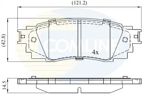 Колодки торм toyota c-hr 16- COMLINE CBP02430