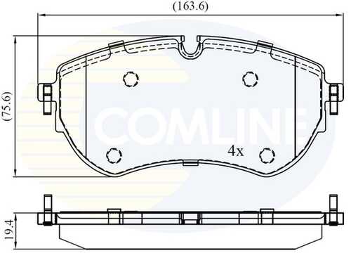 Колодки торм COMLINE CBP02456