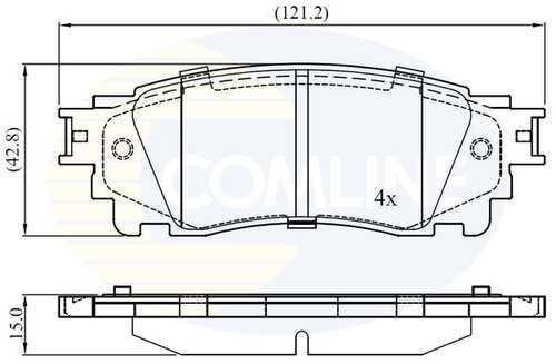 Колодки торм COMLINE CBP02460
