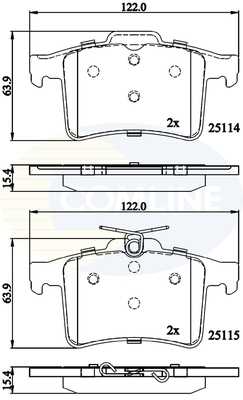 Тормозные колодки COMLINE CBP06095