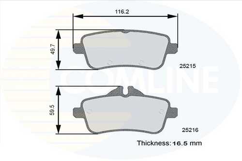Колодки торм зад mercedes-benz m class 11-gle 15-gl class 12- COMLINE CBP06121
