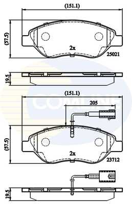 Тормозные колодки COMLINE CBP12213