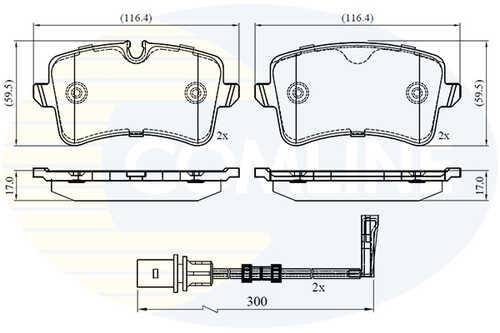 CBP22391 COMLINE КОЛОДКИ ТОРМ AUDI A4/A6/A7/Q3 1.8-4.2 10- зад