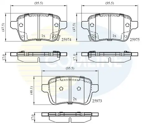 Тормозные колодки COMLINE CBP32299