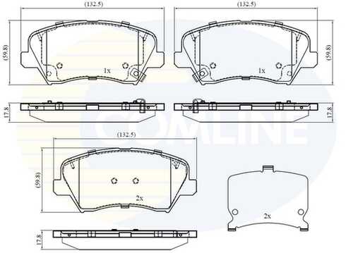 Колодки торм hyundai i30 11- COMLINE CBP32408