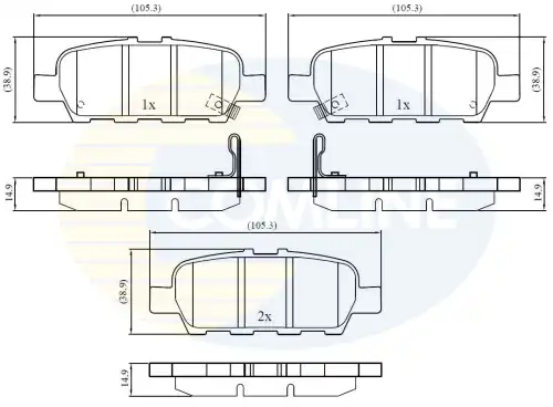 Колодки торм infiniti ex 08- fx 08- nissan juke 10- leaf 10- sentra 12- tiida 13- nv200 14- COMLINE CBP32445
