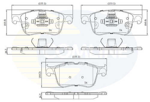 Колодки торм ford focus 18- COMLINE CBP32462