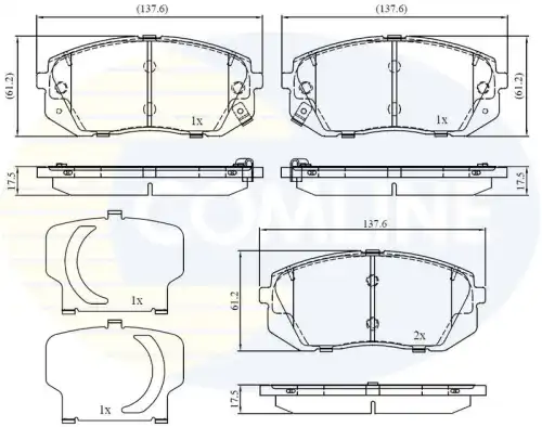 Колодки пер hyu i40 15- COMLINE CBP32529