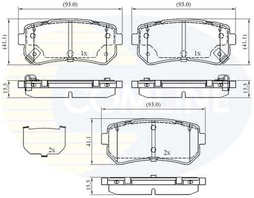 Колодки торм hyundai tucson 15- kia sportage 15- COMLINE CBP32530