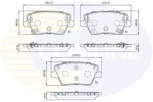 Колодки торм hyundai i30 16- kia ceed 18- proceed 18- xceed 19- COMLINE CBP32772
