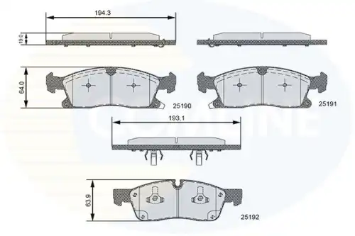 CBP36096 COMLINE Тормозные колодки