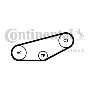 Комплект поликлинового ремня CONTITECH 4PK855K1