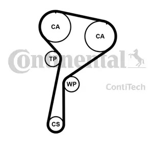 CT1184K1 CONTITECH Комплект ремня ГРМ