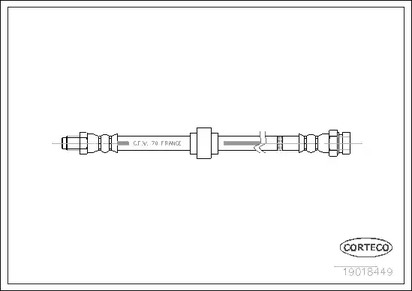 Шланг тормозной CORTECO 19018449