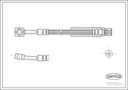 Шланг тормозной CORTECO 19018483