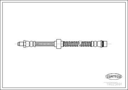 Шланг тормозной CORTECO 19025691