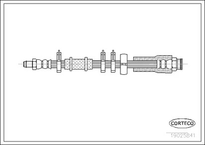 Шланг тормозной CORTECO 19025841