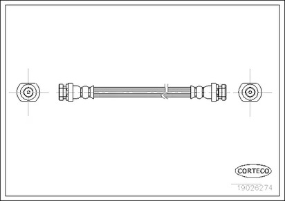 Шланг тормозной CORTECO 19026274