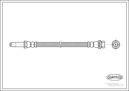 Шланг тормозной CORTECO 19026424