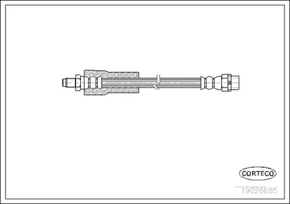19026685 CORTECO Шланг тормозной