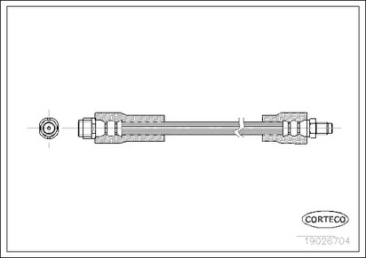 Шланг тормозной CORTECO 19026704