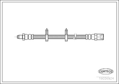 Шланг тормозной CORTECO 19026924
