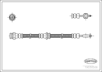 Шланг тормозной CORTECO 19030506