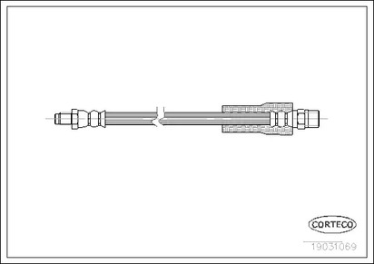 Шланг тормозной CORTECO 19031069