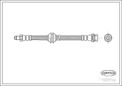 19031168 CORTECO Шланг тормозной