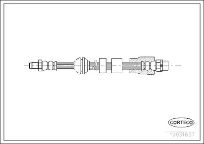 Шланг тормозной CORTECO 19031637