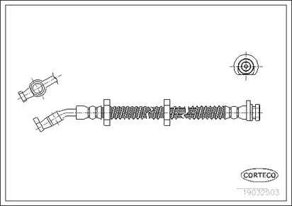 Шланг тормозной CORTECO 19032503