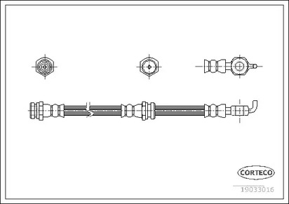 19033016 CORTECO Шланг тормозной
