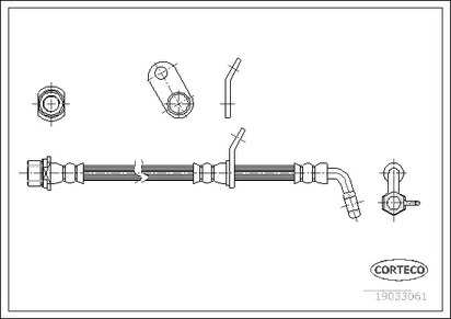 Тормозные трубки CORTECO 19033061