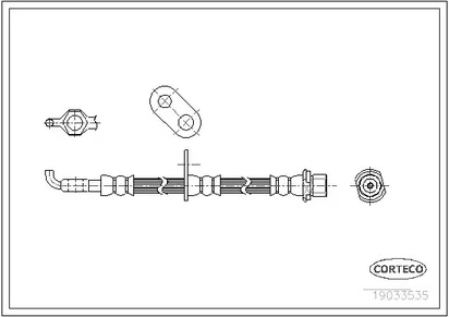 19033535 CORTECO Шланг тормозной