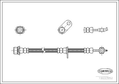 Шланг тормозной CORTECO 19033552