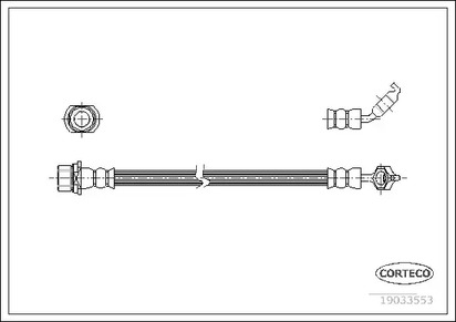 Шланг тормозной CORTECO 19033553