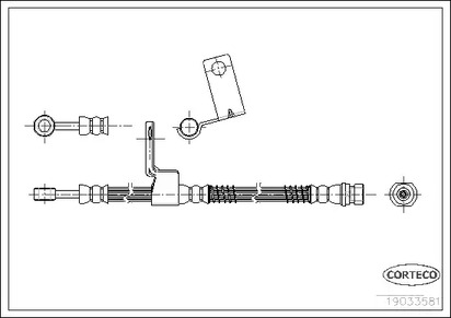 Шланг тормозной CORTECO 19033581