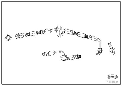Шланг тормозной CORTECO 19033601