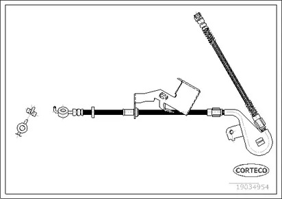 Шланг тормозной CORTECO 19034954