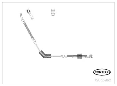 Шланг тормозной CORTECO 19035962