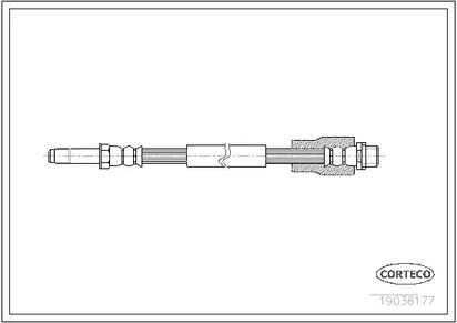 19036177 CORTECO Шланг тормозной
