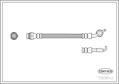 Шланг тормозной CORTECO 19036193