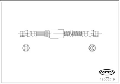 Шланг тормозной CORTECO 19036319