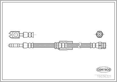 19036321 CORTECO Шланг тормозной