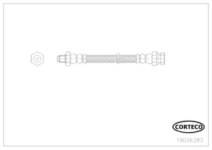 Шланг тормозной CORTECO 19036383