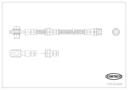 Шланг тормозной CORTECO 19036496
