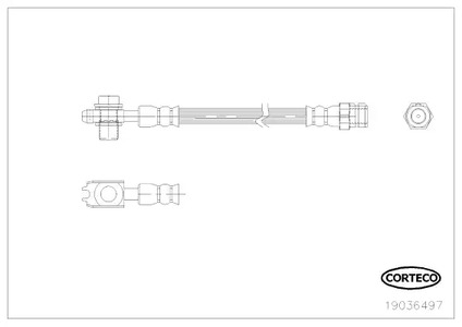 Шланг тормозной CORTECO 19036497