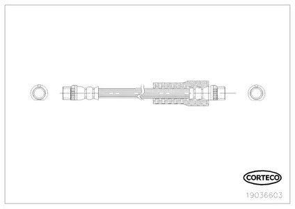 Шланг тормозной CORTECO 19036603