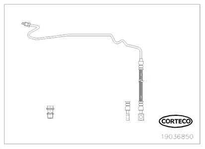 Шланг тормозной CORTECO 19036850